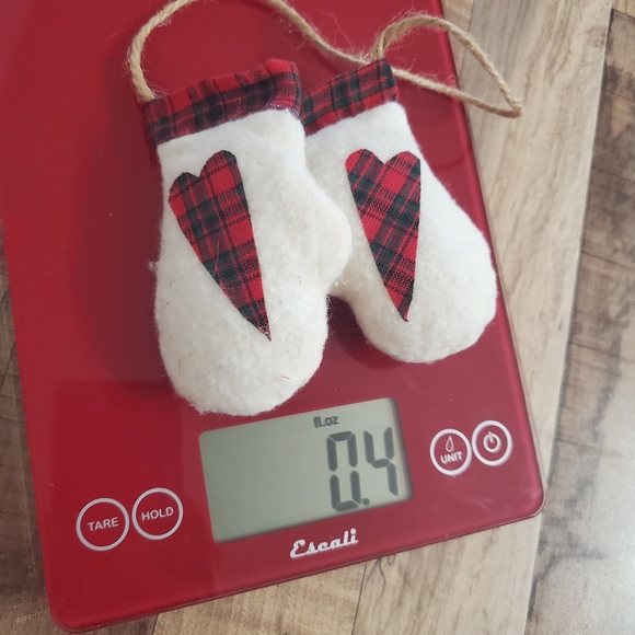 Lot of 3 Holiday homemade felt ornaments plaid mittens Santa framed gingerbread - Picture 14 of 16